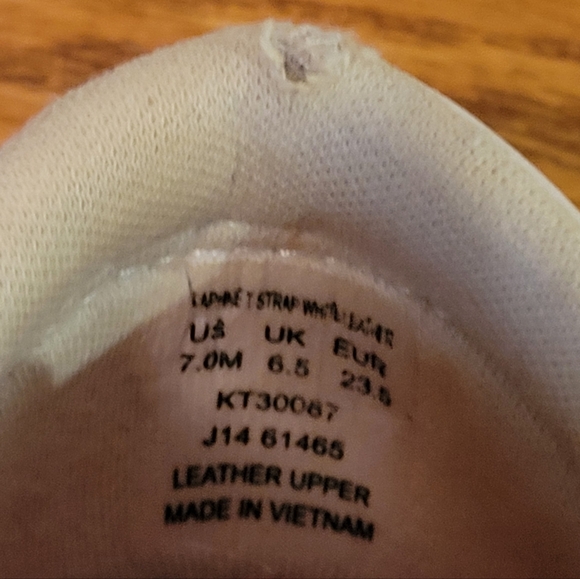 Keds Girls Daphne T-Strap Mary Jane Shoes Hook Loop White Leather Toddler Sz 7 - Picture 10 of 10